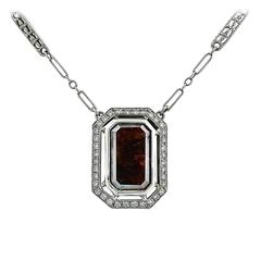 12.03 Carat GIA Cert Fancy Color Diamond Necklace 3