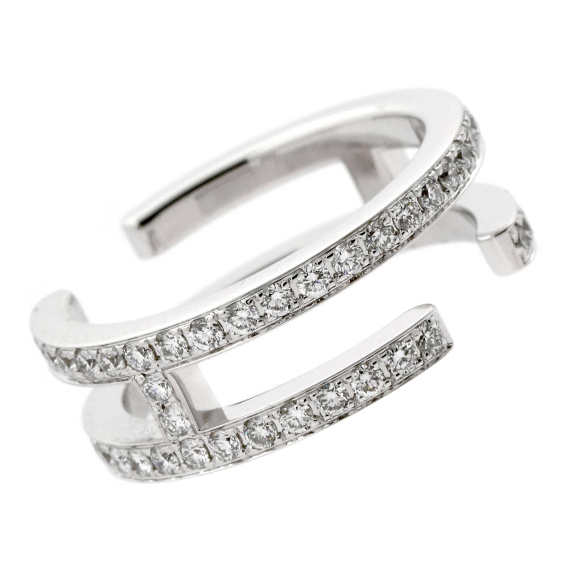 Hermes Diamond Gold H Eternity Ring