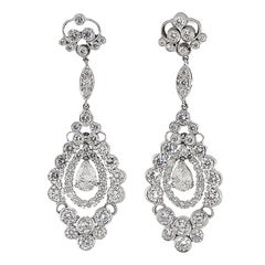 Art Deco Diamond Chandelier Earrings