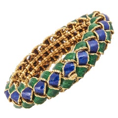 Schlumberger Tiffany & Co. Enamel Gold Bracelet