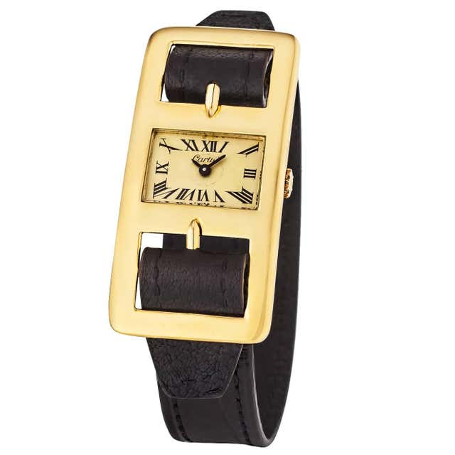 Vintage Cartier Roberta Di Camerino Gold Buckle Watch at 1stDibs ...