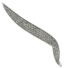 1.50 Carat Diamond Gold Brooch