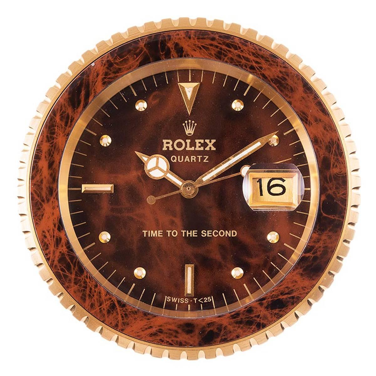 Rolex "Time To The Second" Quartz Desk Clock