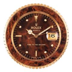 Vintage Rolex "Time To The Second" Quartz Desk Clock