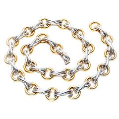 Tiffany & Co. Paloma Picasso Silver Gold XO Necklace