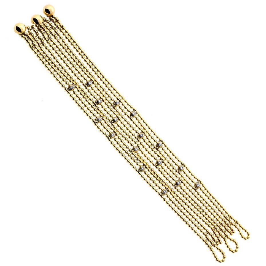 Cartier Draperie de Decollete Diamond Gold Bracelet