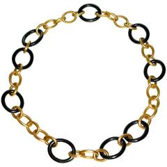 Jona High-Tech Ceramic and Rose Gold Link Necklace 9