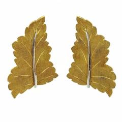 Buccellati Gold Leaf Motif Earrings 4