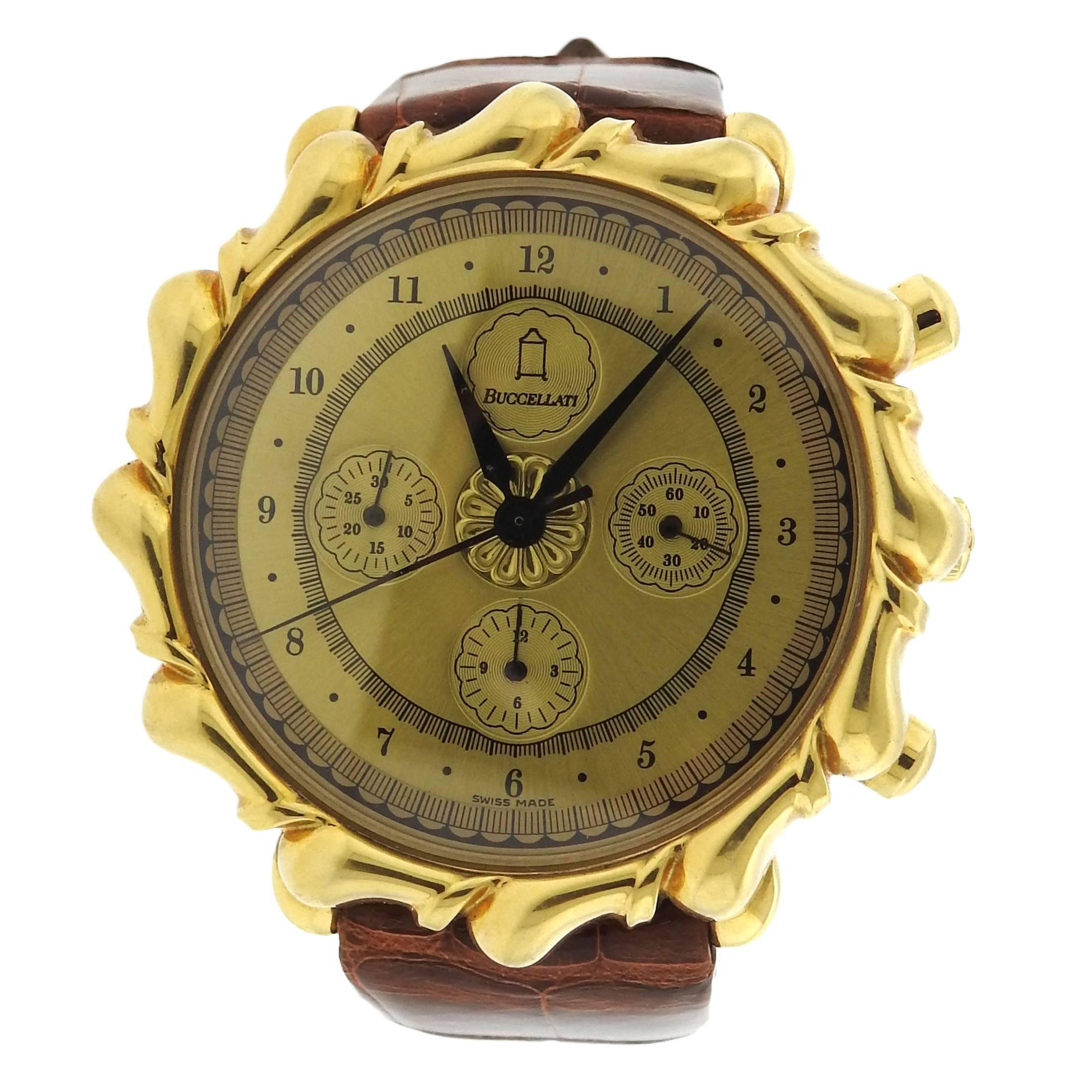 Buccellati Gold Chronochron Automatic Watch