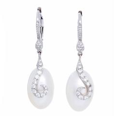 Rhonda Faber Green Baroque Freshwater Cultured Pearl and Diamond Earrings 11