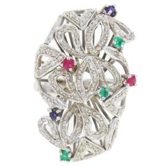 Luise Ruby Emerald Diamond Sapphire Ring 11
