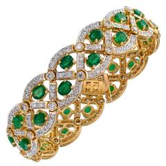  Emerald Diamond Woven Bracelet