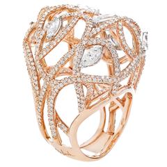 Missbach Gabbia Rosa Pink Gold and Diamond Ring