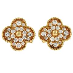 Van Cleef & Arpels VCA Magic Alhambra Diamond Large Earrings