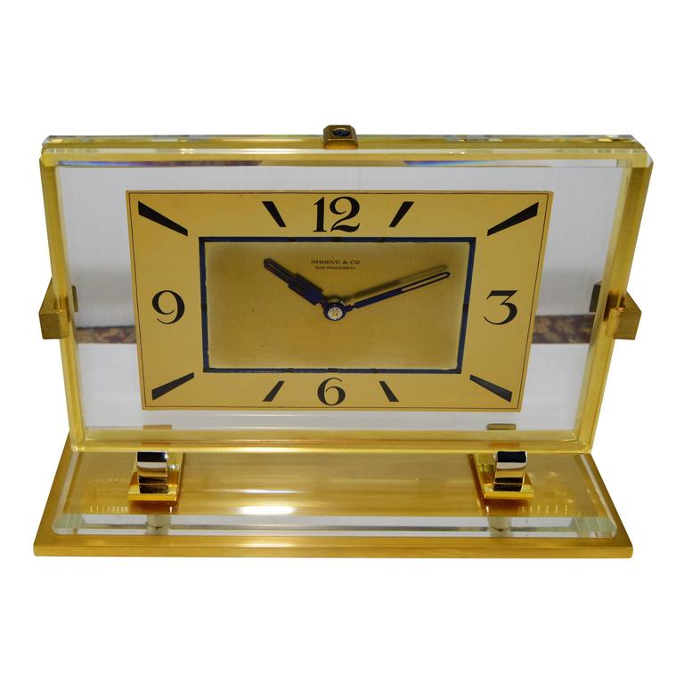 1930s E Gubelin Art Deco Desk Clock In The Asian Chinese Style For 1930s Shreve And Company Art Deco Desk Clock