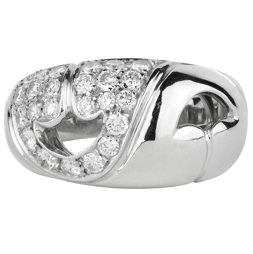 Bulgari Nuvole Collection Diamond Platinum Ring