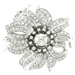 Diamond set White Gold Brooch 6