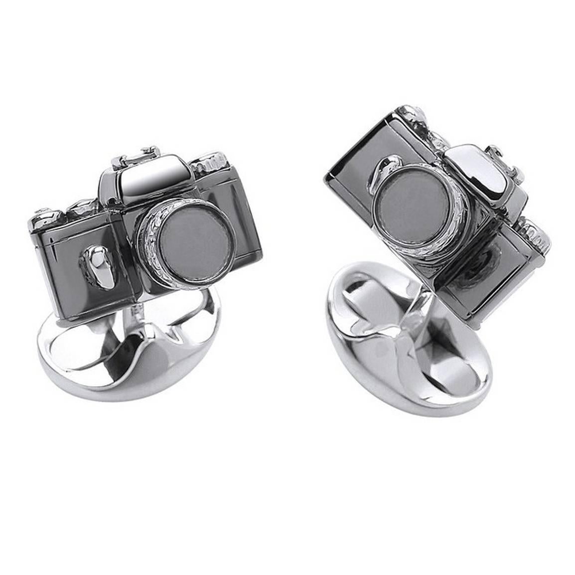Deakin & Francis Sterling Silver Camera Cufflinks
