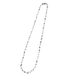 Jona Grey Keshi South Sea and Tanzanite White Gold Long Necklace 12