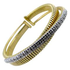Diamond Gold Tubogas Bangle Bracelet 5