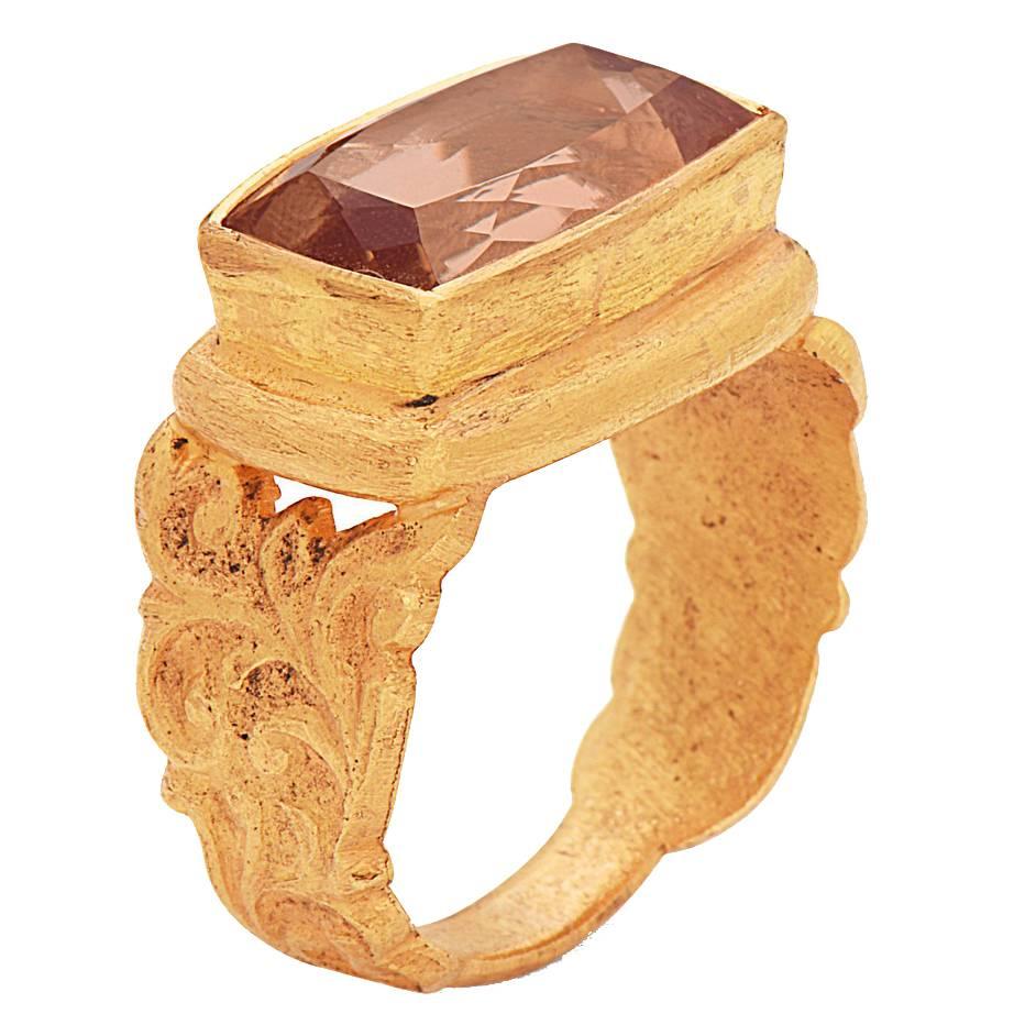 Precious Topaz Cocktail Ring in 22K Yellow Gold
