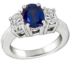 1.41carat Sapphire Diamond Engagement Ring 9