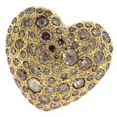 Pomellato Sabbia Gold Fancy Diamond Heart Ring