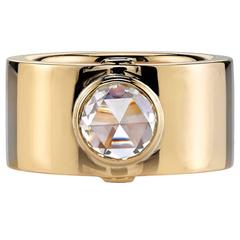 Bold Cigar Band with Rose Cut Diamond 9