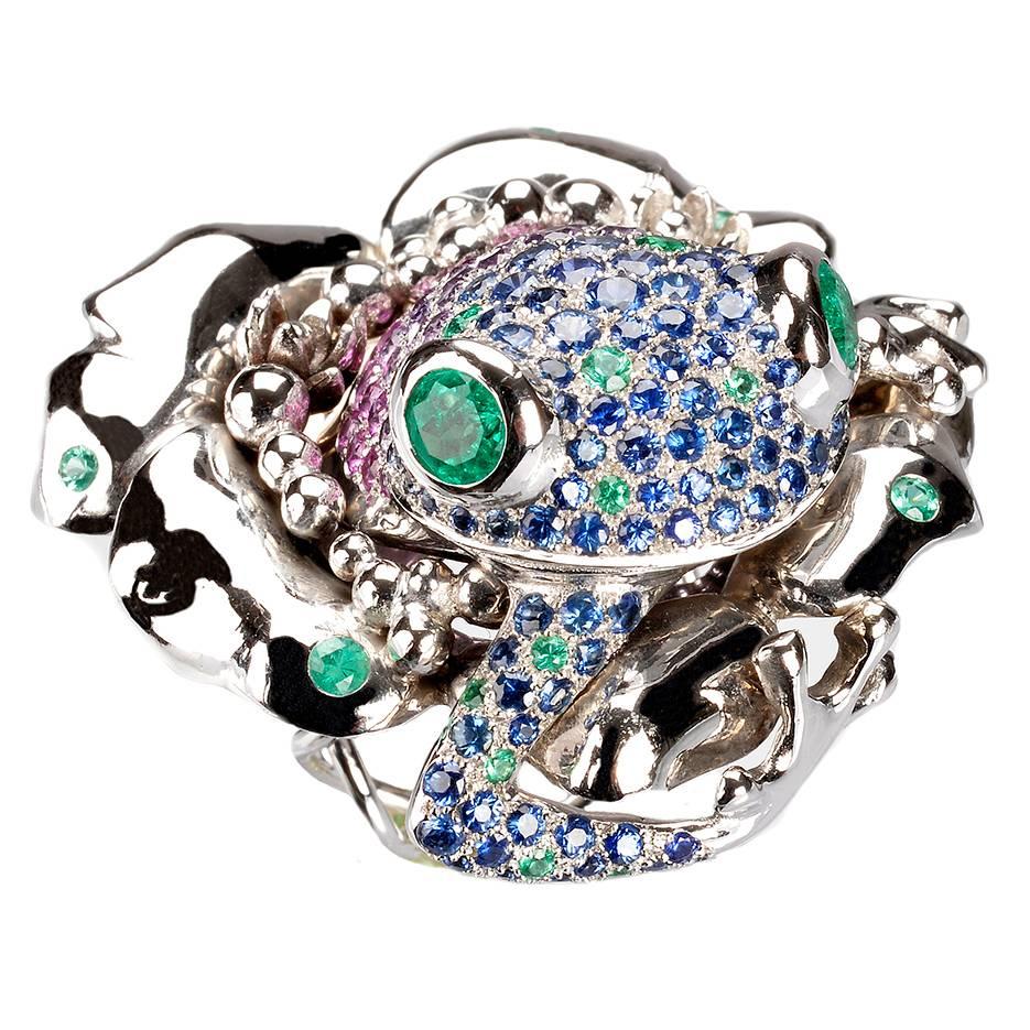 Contemporary Garnazelle Ring, "Crazy Frog" For Sale