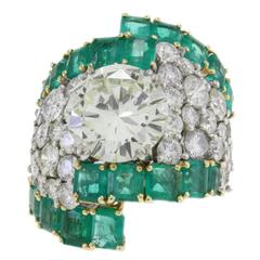 Luise Amsterdam Diamond Emerald White Gold Ring