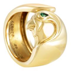 Cartier Yellow Gold and Emerald Bird Band Ring