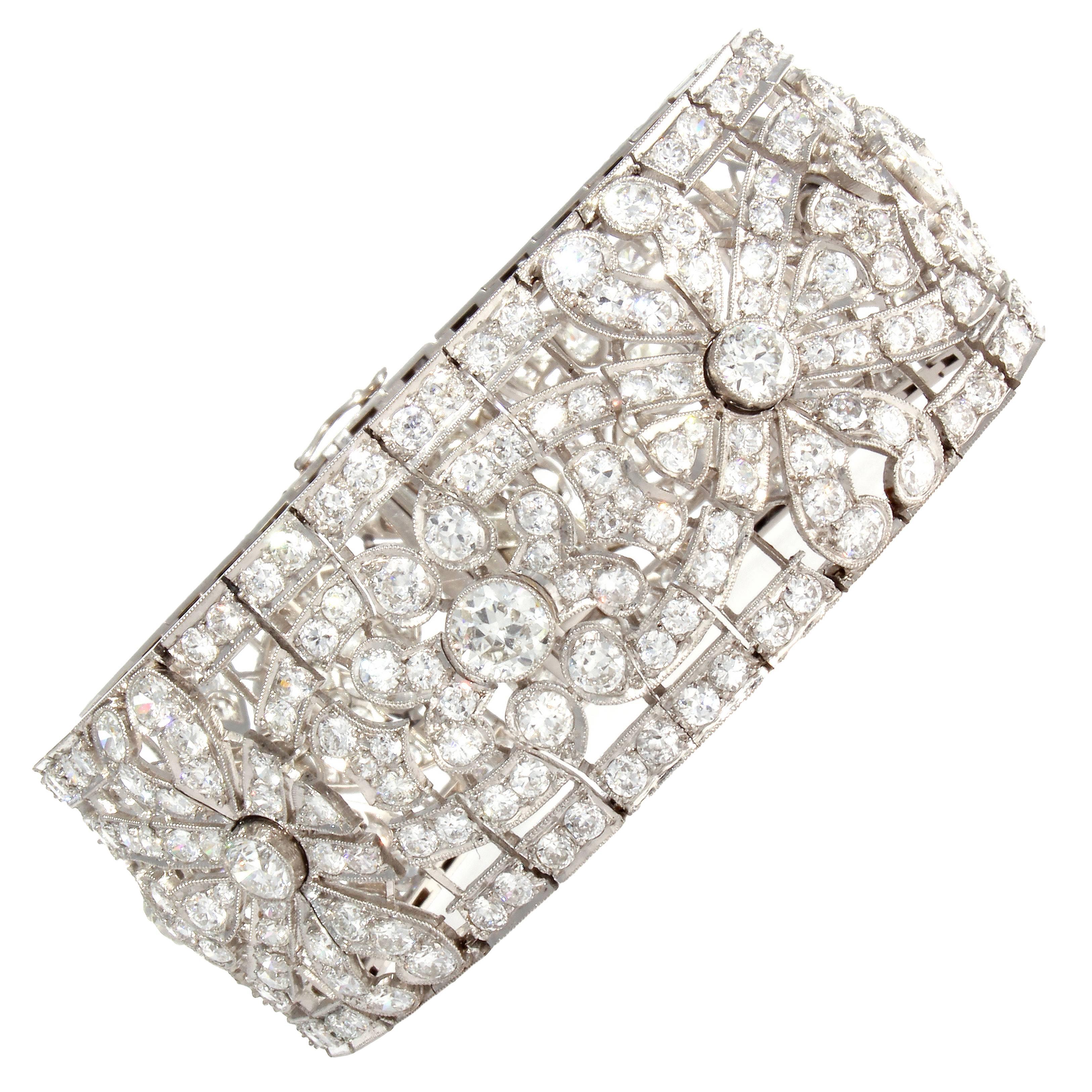 Mellerio Art Deco Diamond Platinum Bracelet