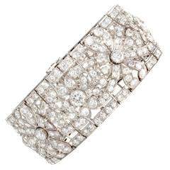 Mellerio Art Deco Diamant-Platin-Armband