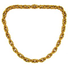 1970s VAN CLEEF & ARPELS Gold Wooven Rope Chain Necklace