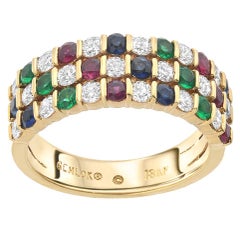 Gemlok Diamant Rubin Saphir Smaragd Goldband Ring