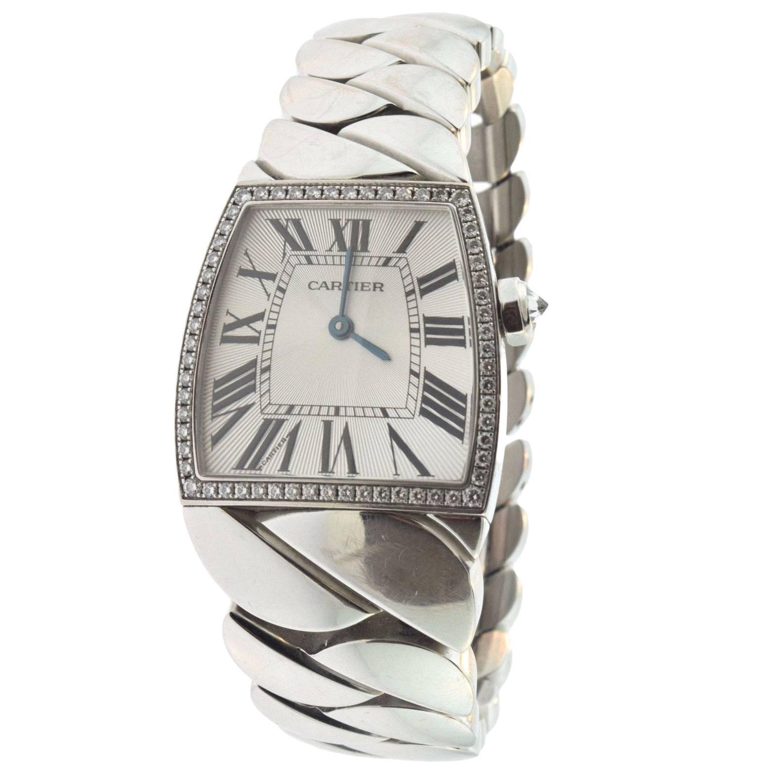 Cartier Diamond La Dona Watch, Large, 18k White Gold