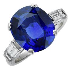 Vintage Tiffany & Co. 7 carat Sapphire Diamond Ring