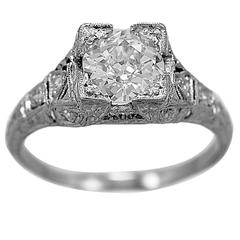 1.15 Carat Diamond & Platinum Engagement Ring