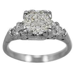 1.31 Carat Diamond & Platinum Engagement Ring