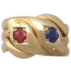1940s Yellow Gold Snake Ring 1