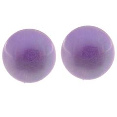 Jona Amethyst over Mother-of-Pearl Yellow Gold Small Stud Earrings 7