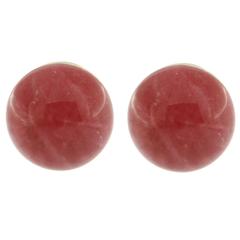Jona Rubelite Quartz Yellow Gold Small Stud Earrings 3