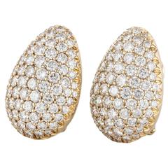 Pave Diamond Clip Earrings 10