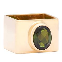 Cartier Dinh Van Modern Tourmaline Square Ring, circa 1970s 2