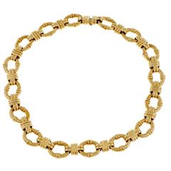 Tiffany & Co Fancy Gold Link Necklace 12