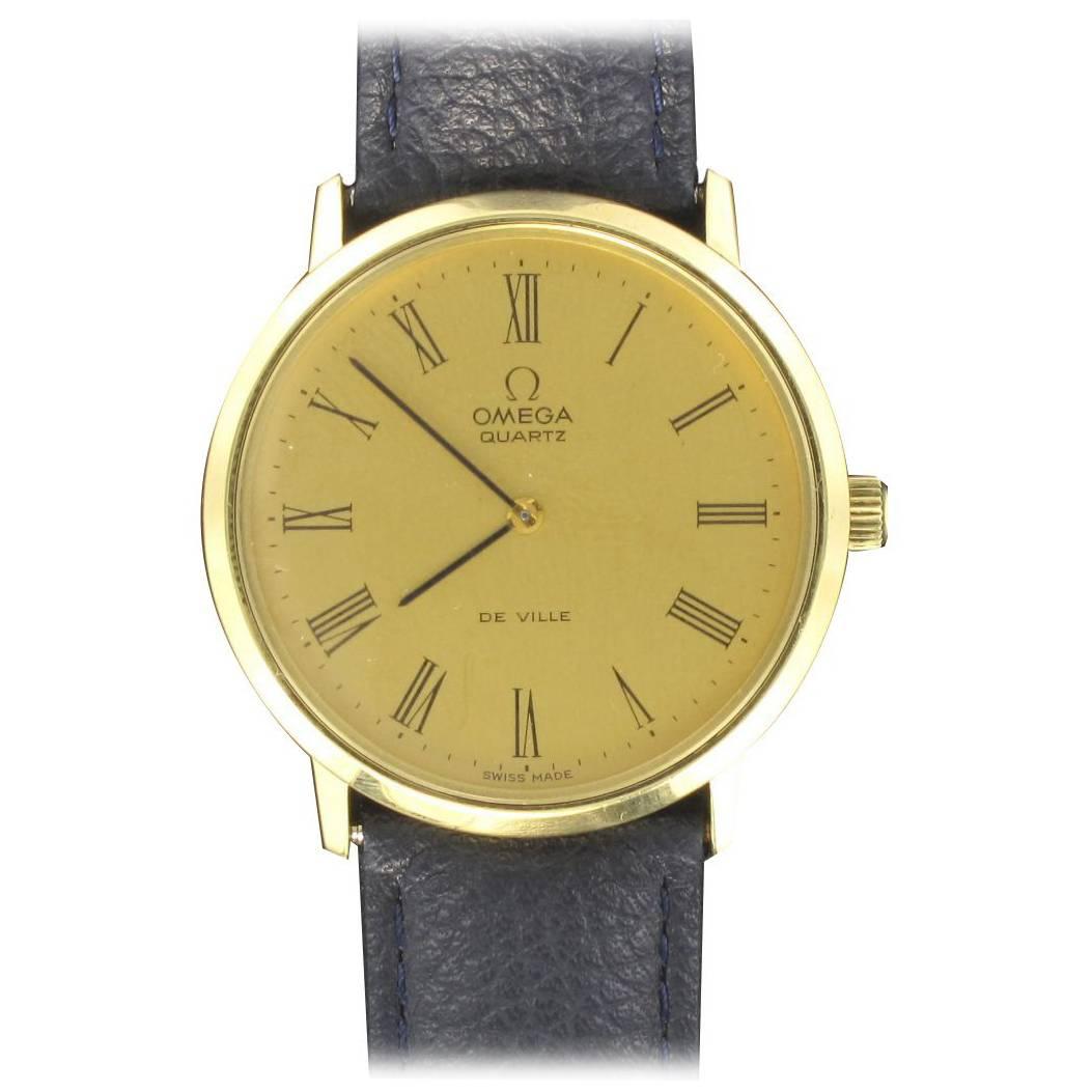 Omega Quartz De Ville Gold Men Watch