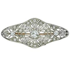 1 Carat Diamond Brooch