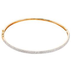 Bracelet en or jaune avec micro-pavé de diamants