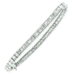 Sophia D. Asscher Diamond Line Tennis Bracelet in Platinum