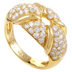 Chaumet Yellow Gold Diamond Pave Ring 11